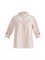 Pure Cotton Stand Collar Half Flare Sleeve Classic Lolita Blouse
