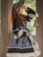 Bird in the Mirror Retro Long Sleeve Elegant Tea Party Classic Lolita OP Dress