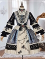 Bird in the Mirror Retro Long Sleeve Elegant Tea Party Classic Lolita OP Dress
