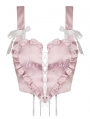 Princess Pink Sweet Heart Shaped Front Strap Top for Women