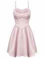 Pink Doll Sweet Bowknot Strap Short Dress