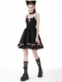 Black and Pink Bow Heart Gothic Lolita Sleeveless Rock Doll Dress