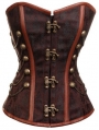 Brown Overbust Fashion Steampunk Corset