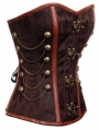 Brown Overbust Fashion Steampunk Corset