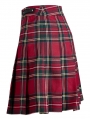 Red and Green Plaid Dark Gothic Grunge Pleated Mini Skirt