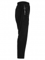 Black Gothic Punk Post Apocalyptic Corduroy Long Pants for Men