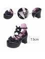 Pink/Black/White Little Princess Sweet Lolita High Heel Shoes