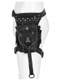 Black Gothic Decadent Post Doomsday Waist Bag with Thigh Belt