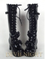 Black/White Sweet Bow Lolita High Heel Boots