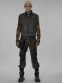 Gray Gothic Punk Post Apocalyptic Style Fit Vest for Men