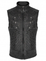 Gray Gothic Punk Post Apocalyptic Style Fit Vest for Men