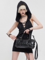 Black Gothic Punk PU Leather Skull Rivet Handbag