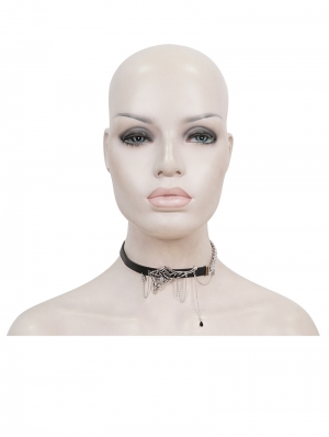 Black Gothic Punk Chain Pendant Choker Necklace