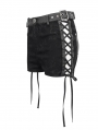 Black Gothic Punk Side Lace-Up Hot Short Pants for Women