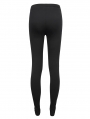 Black Sexy Gothic Patterned Semi-Transparent Skinny Leggings for Women