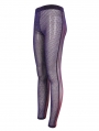 Purple Gothic Transparent Gauze Soft Leggings for Women