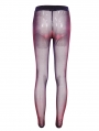 Purple Gothic Transparent Gauze Soft Leggings for Women