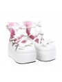 Pink/White/Black/Red Sweet Bow Lolita Platform Shoes