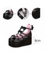 Pink/White/Black/Red Sweet Bow Lolita Platform Shoes