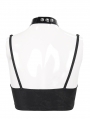 Black Sexy Gothic Punk Halter Bra Tank Top for Women