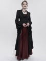 Black Gothic Retro Long Tail Coat for Women