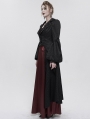 Black Gothic Retro Long Tail Coat for Women