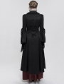 Black Gothic Retro Long Tail Coat for Women