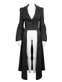 Black Gothic Retro Long Tail Coat for Women