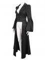 Black Gothic Retro Long Tail Coat for Women