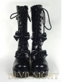 Black/White Sweet Punk Lolita Bow Platform Boots 