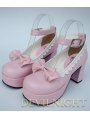 White/Pink/Black/Red Princess Style High Heel Sweet Lolita Shoes