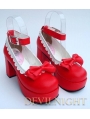 White/Pink/Black/Red Princess Style High Heel Sweet Lolita Shoes