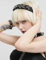 Black and Silver Skull Gothic Punk Fashion Headband for Women