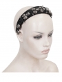 Black and Silver Skull Gothic Punk Fashion Headband for Women