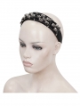 Black and Silver Skull Gothic Punk Fashion Headband for Women