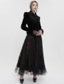 Black Gothic Vintage Velvet Short Jacket for Women