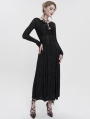 Black Vintage Gothic Sexy Lace Appliqued Long Sleeve Dress