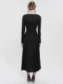 Black Vintage Gothic Sexy Lace Appliqued Long Sleeve Dress